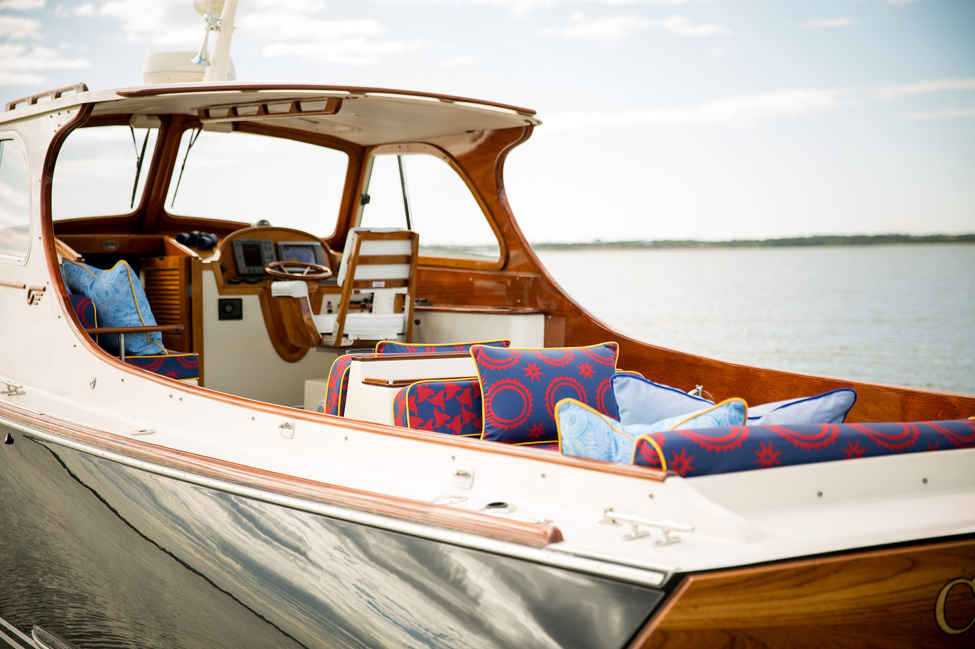 Hinckley Picnic Boat featured in Architectural Digest by Audrey Sterk
