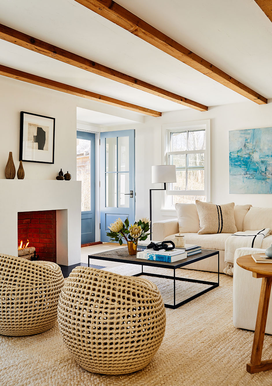 Mid Century Modern Nantucket Interior design by Audrey Sterk Design